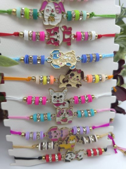 Preview: Hündchen Armbänder bunt